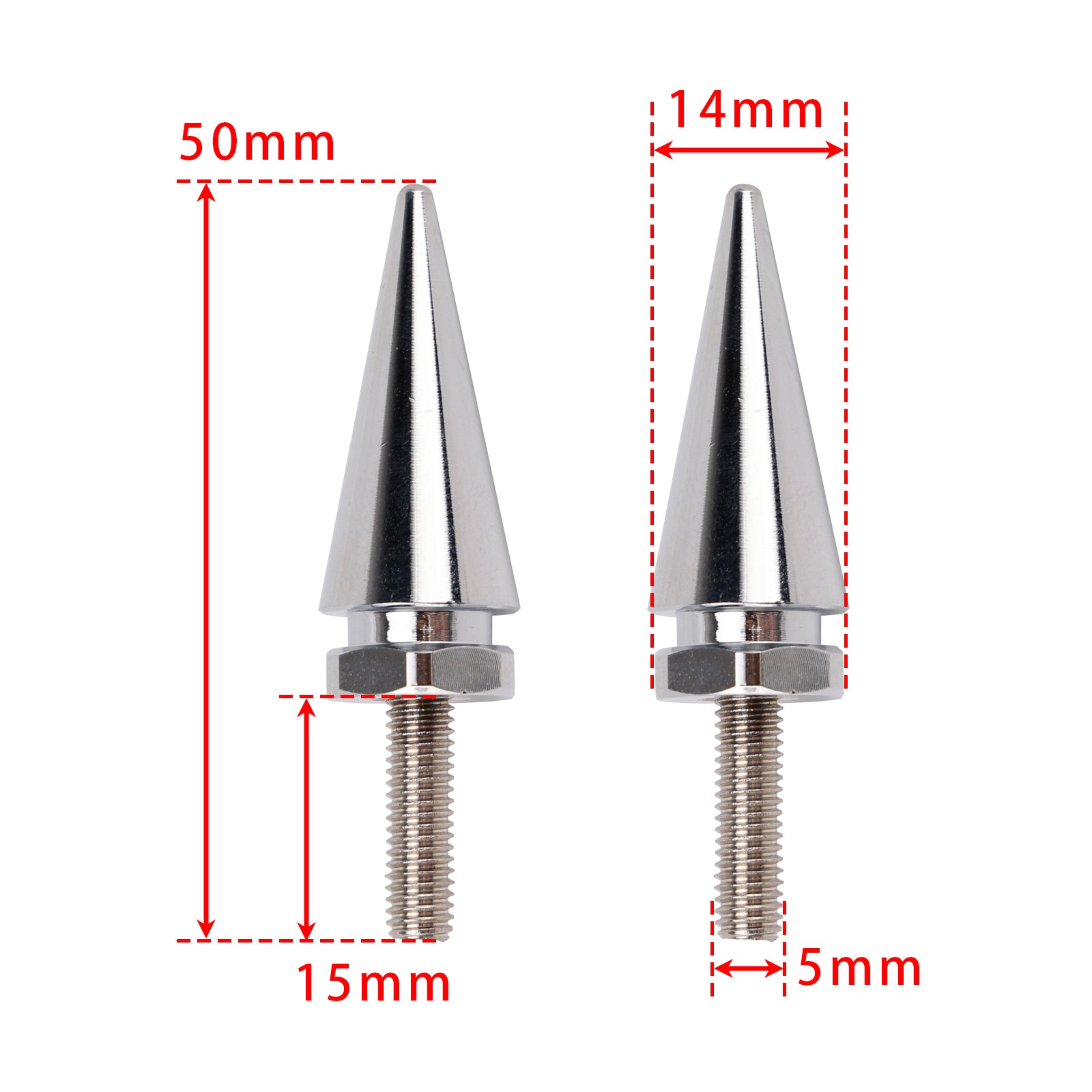 Set of 4 Silver Spike Windshield Fairing Fasteners for Touring Road Glide 2015-2025