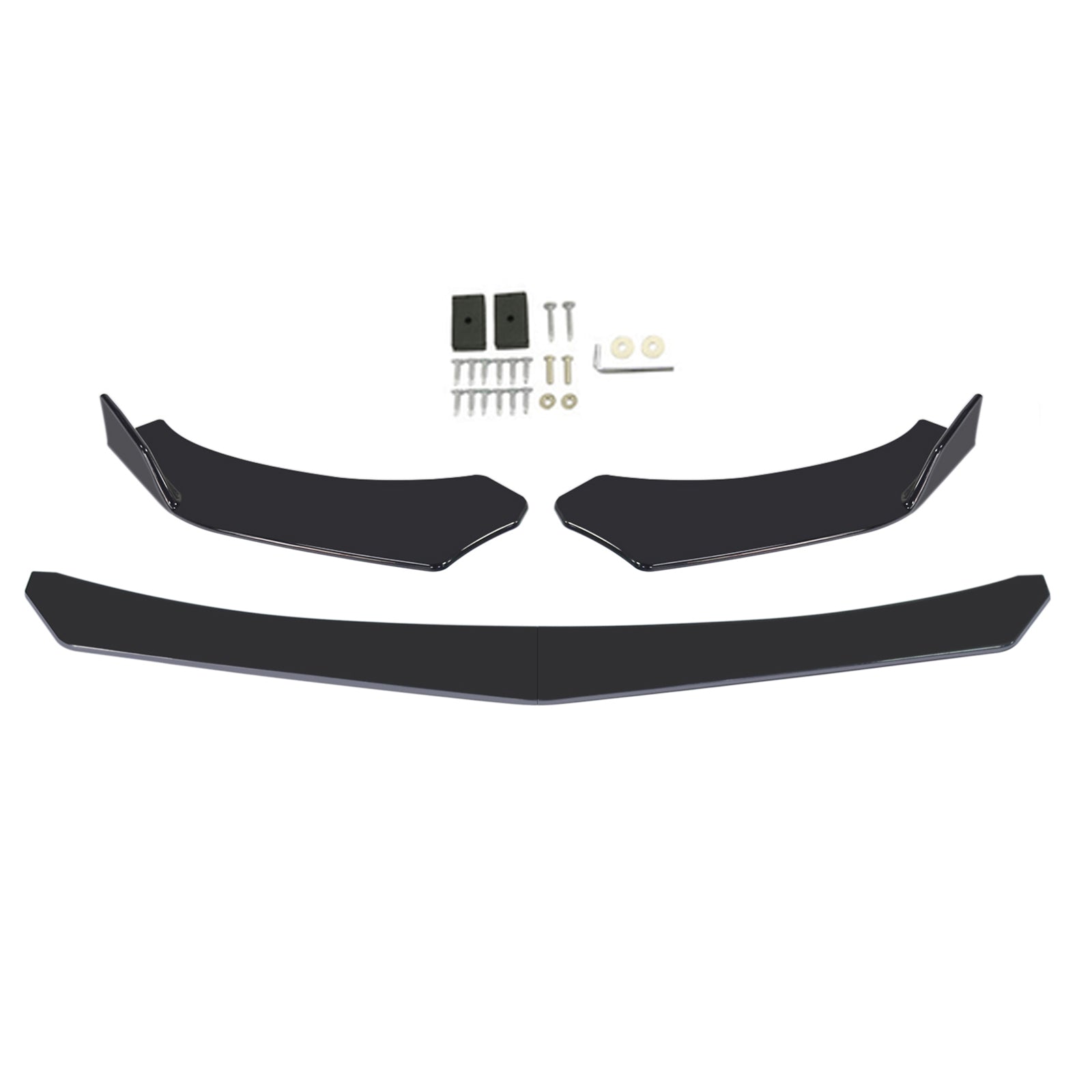 Front Bumper Lip Body Kit Spoiler - 4-Piece Universal Fit for GMC, Honda Civic, BMW, Benz CA Market