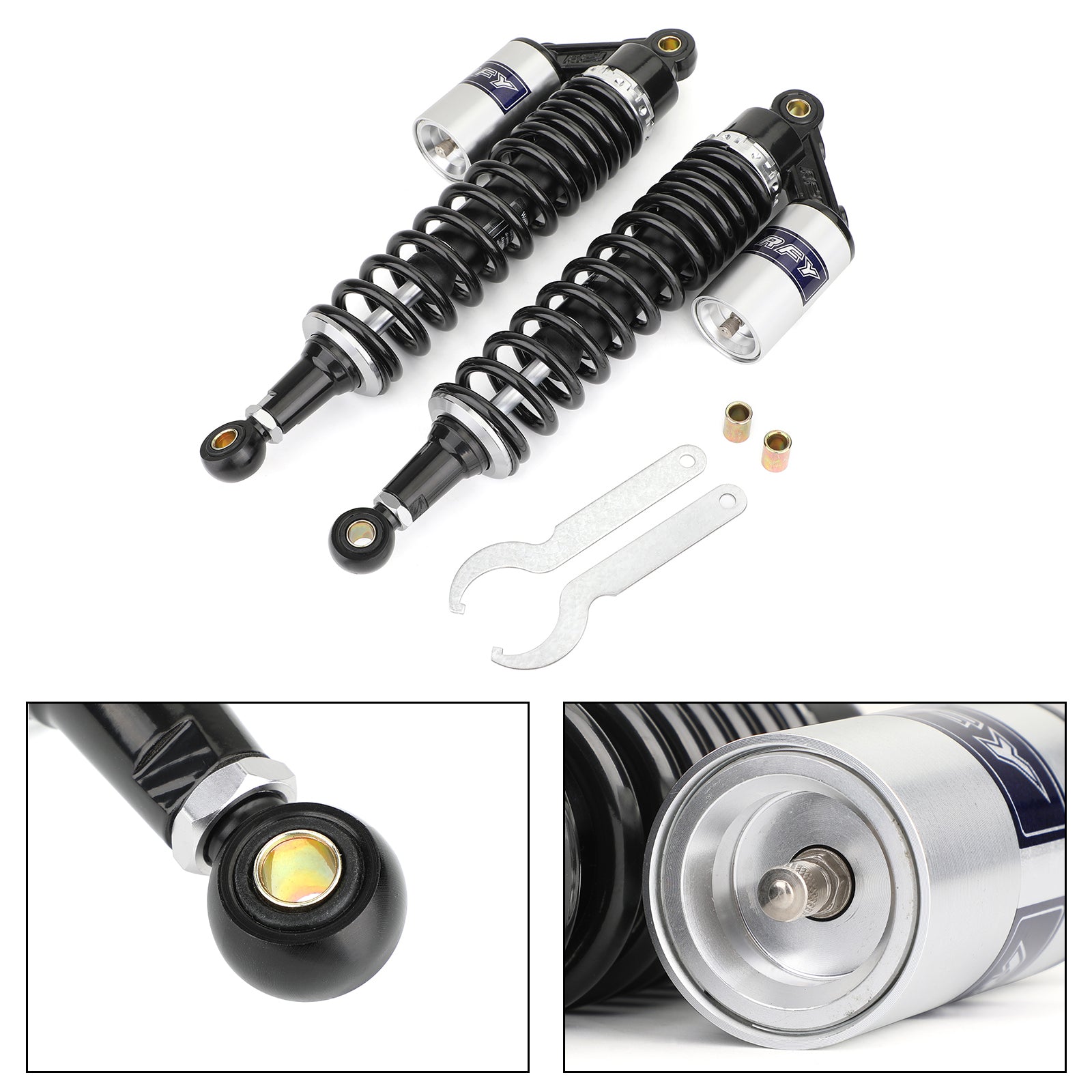 Air Shock Absorbers Rear Suspension 340mm 375mm For Honda Yamaha Suzuki ATV