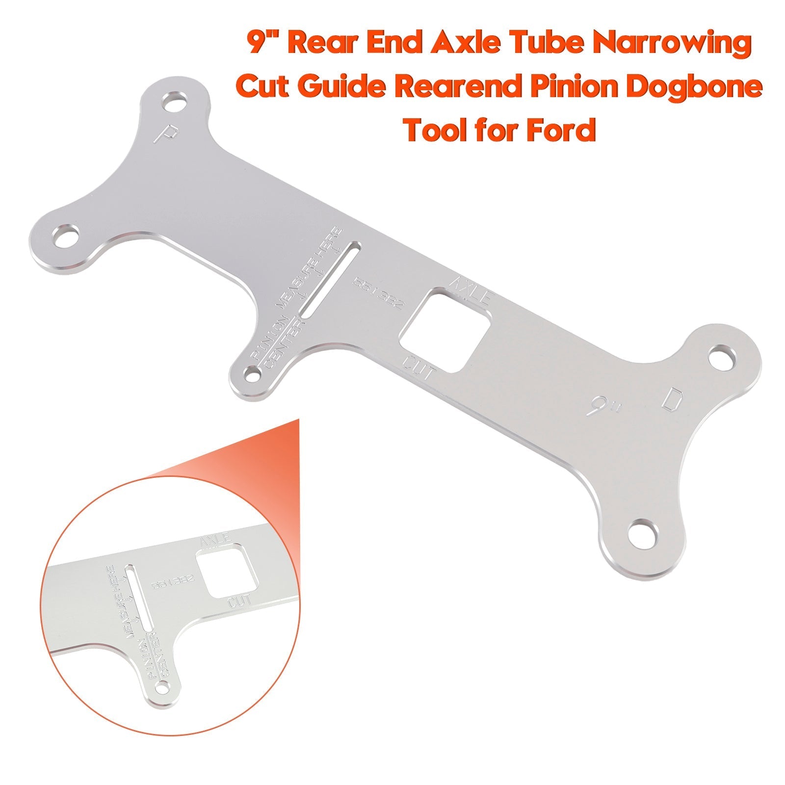 9" Ford Rear Axle Tube Narrowing Guide Tool with Pinion Dogbone Cut Jig
