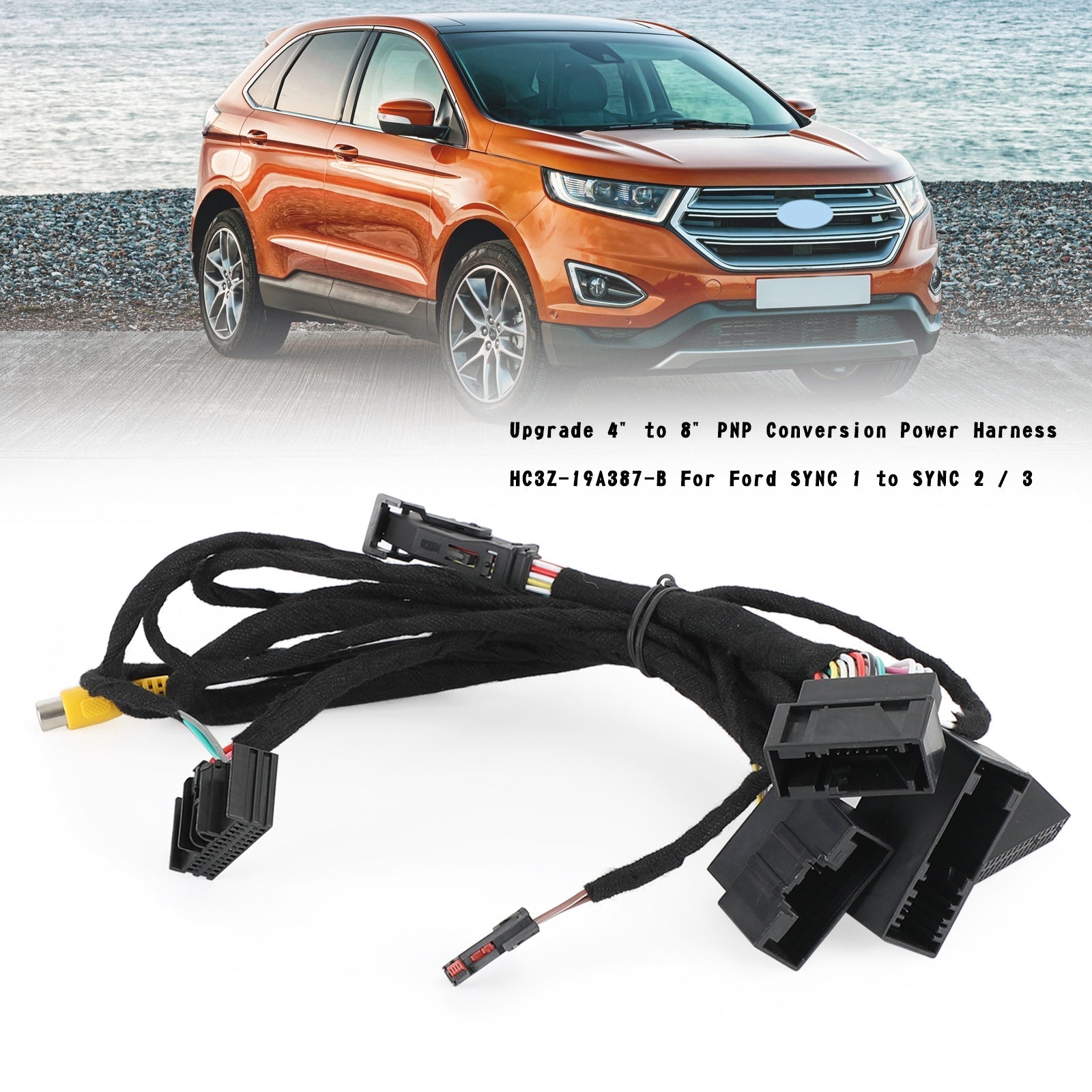 Ford SYNC 1 to SYNC 2/3 Upgrade Power Harness Conversion Cable HC3Z-19A387-B 4" to 8"