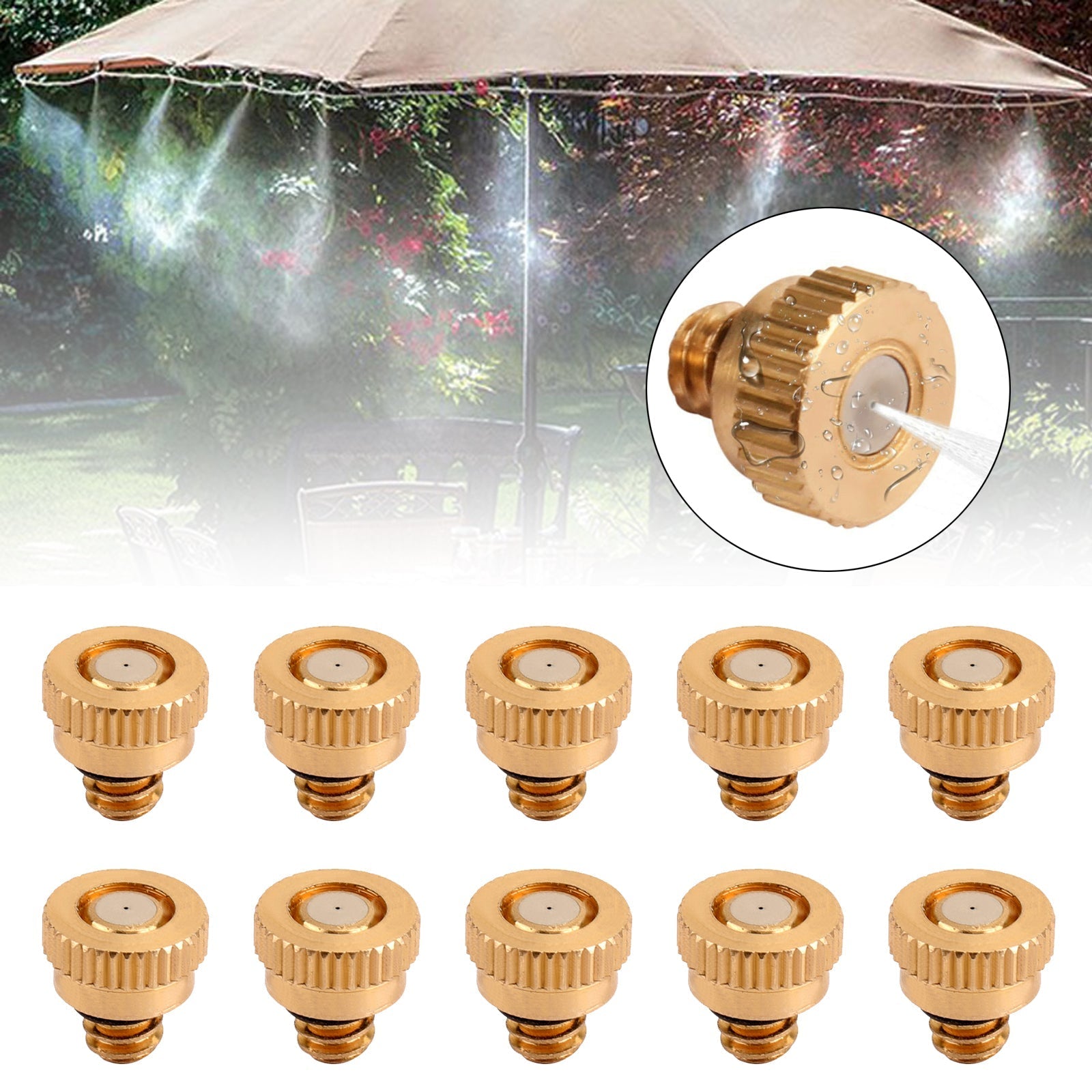 0.016" Brass Sprinkle Nozzles Mister Pack For Automotive Cooling System 10-50pcs