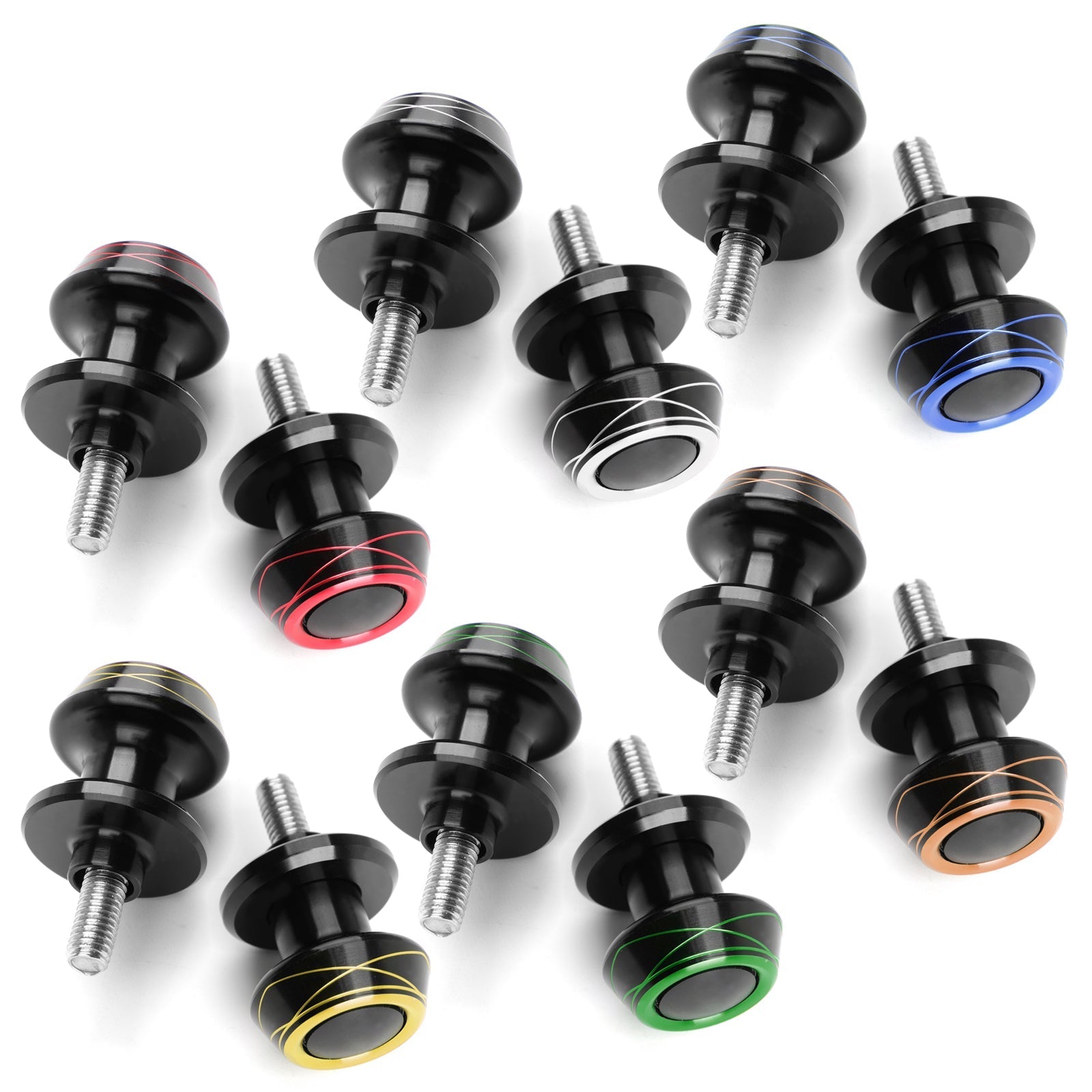 Suzuki Honda 8mm CNC Motorcycle Swingarm Sliders Spools Pair