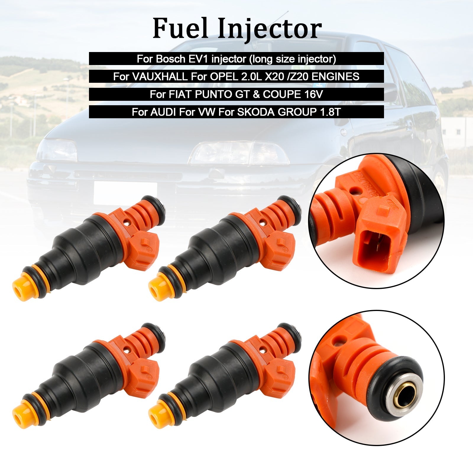 4 Piece 310CC Fuel Injector Assembly 0280150785 Fits Vauxhall Ford Audi BMW