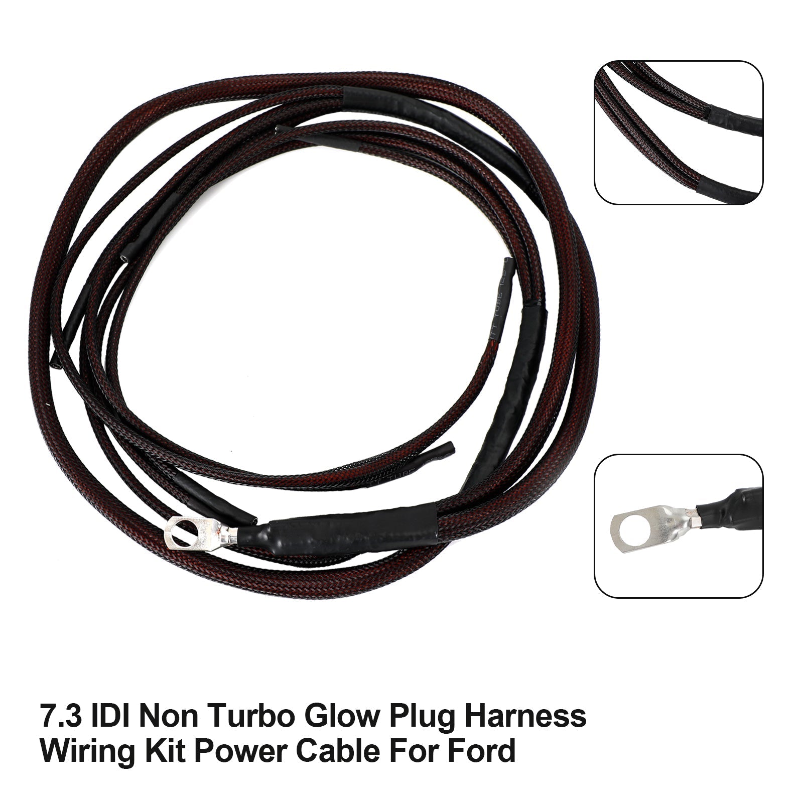 7.3L IDI Diesel Glow Plug Wiring Harness Power Cable Kit For Ford Non-Turbo