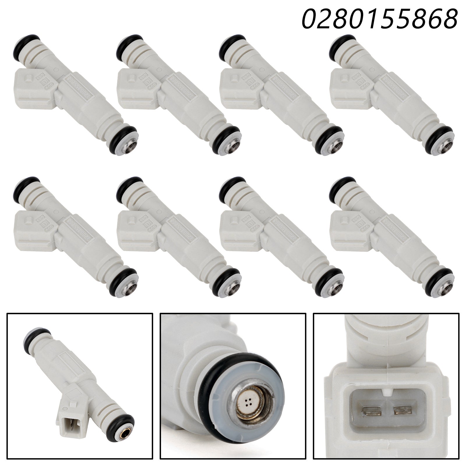 New 36 Pound Fuel Injectors for V8 Ford GM Engines LS1 LT1 5.0L 5.7L 380cc Pack of 8