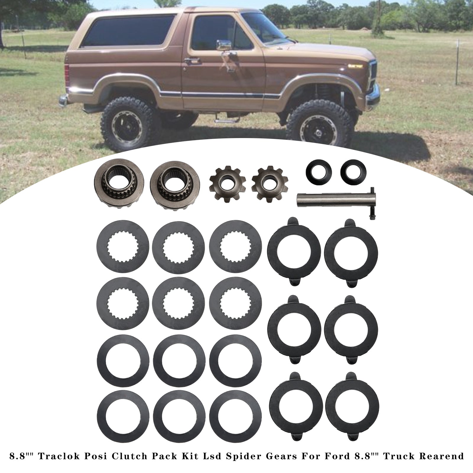 8.8 Inch Ford Truck Rearend Traclok Posi Limited Slip Differential Clutch Pack Assembly