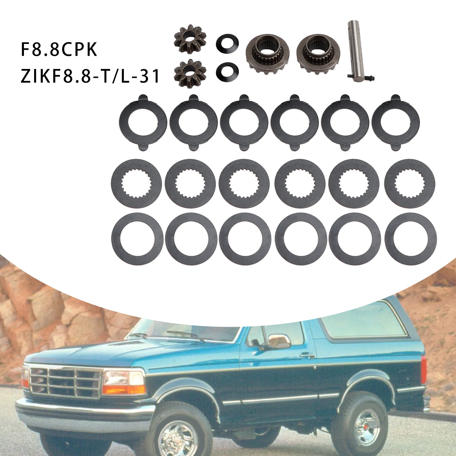 8.8 Inch Ford Truck Rearend Traclok Posi Limited Slip Differential Clutch Pack Assembly