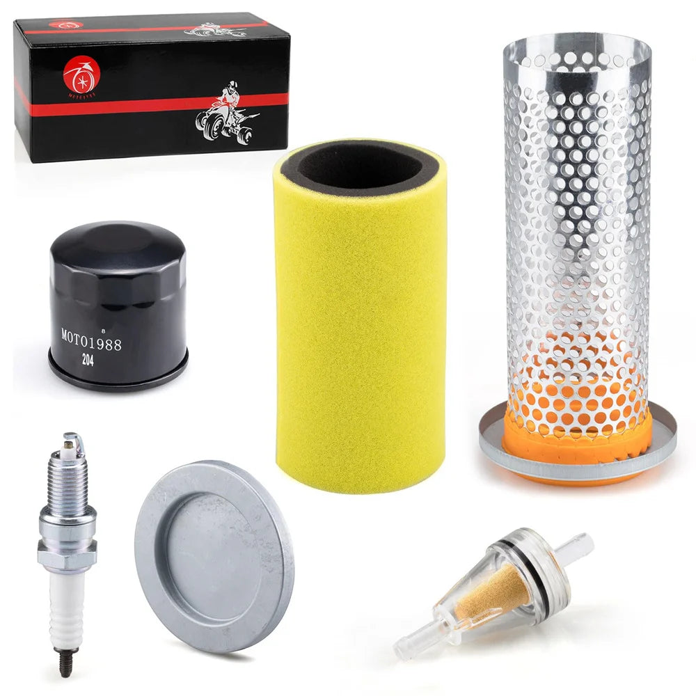 Air Filter Guide Cage Cap Oil Filter Spark Plug Kit for Yamaha Rhino 450 660 YXR450 YXR660 2004-2009