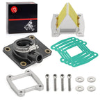 Intake Manifold Boot & Billet Aluminum Reed Valve Spacer Kit for Yamaha Blaster 200 YFS200 1988-2006