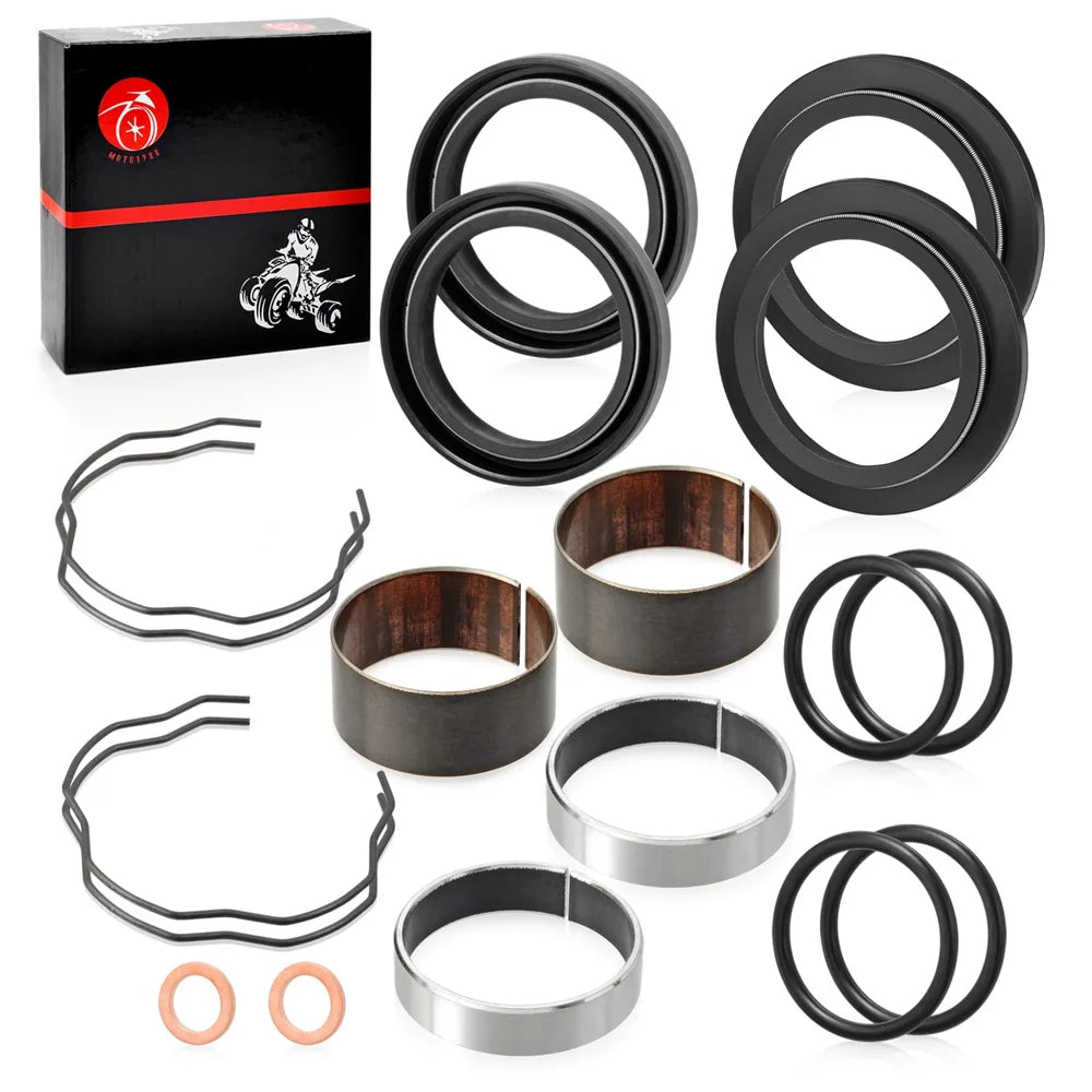 Fork Bushing Dust Oil Seals Kit for Kawasaki Ninja 650 ER650 EN650 EX650 KLR650 EJ800