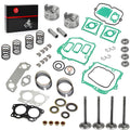 Top End Piston Ring Gasket Seal Valve Set for EZGO 4 Cycle Gas Golf Cart 350cc EH35C 1996-2002