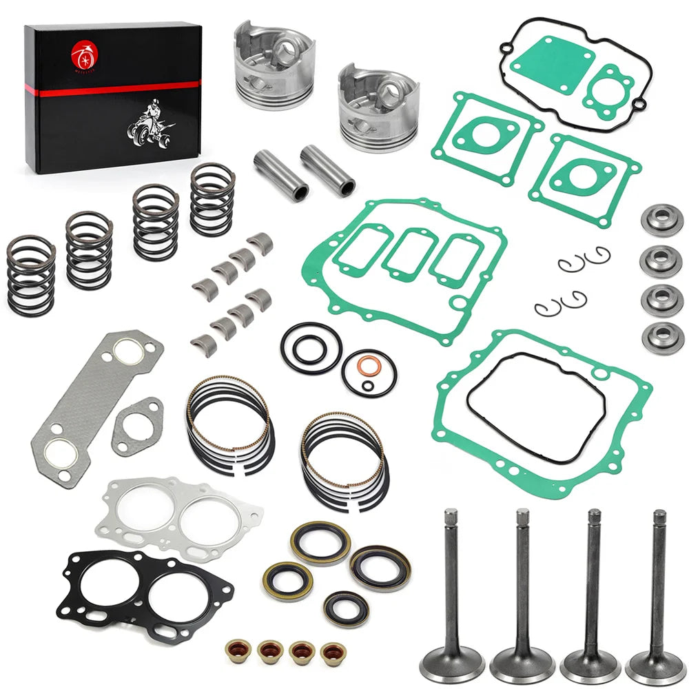 Top End Piston Ring Gasket Seal Valve Set for EZGO 4 Cycle Gas Golf Cart 350cc EH35C 1996-2002