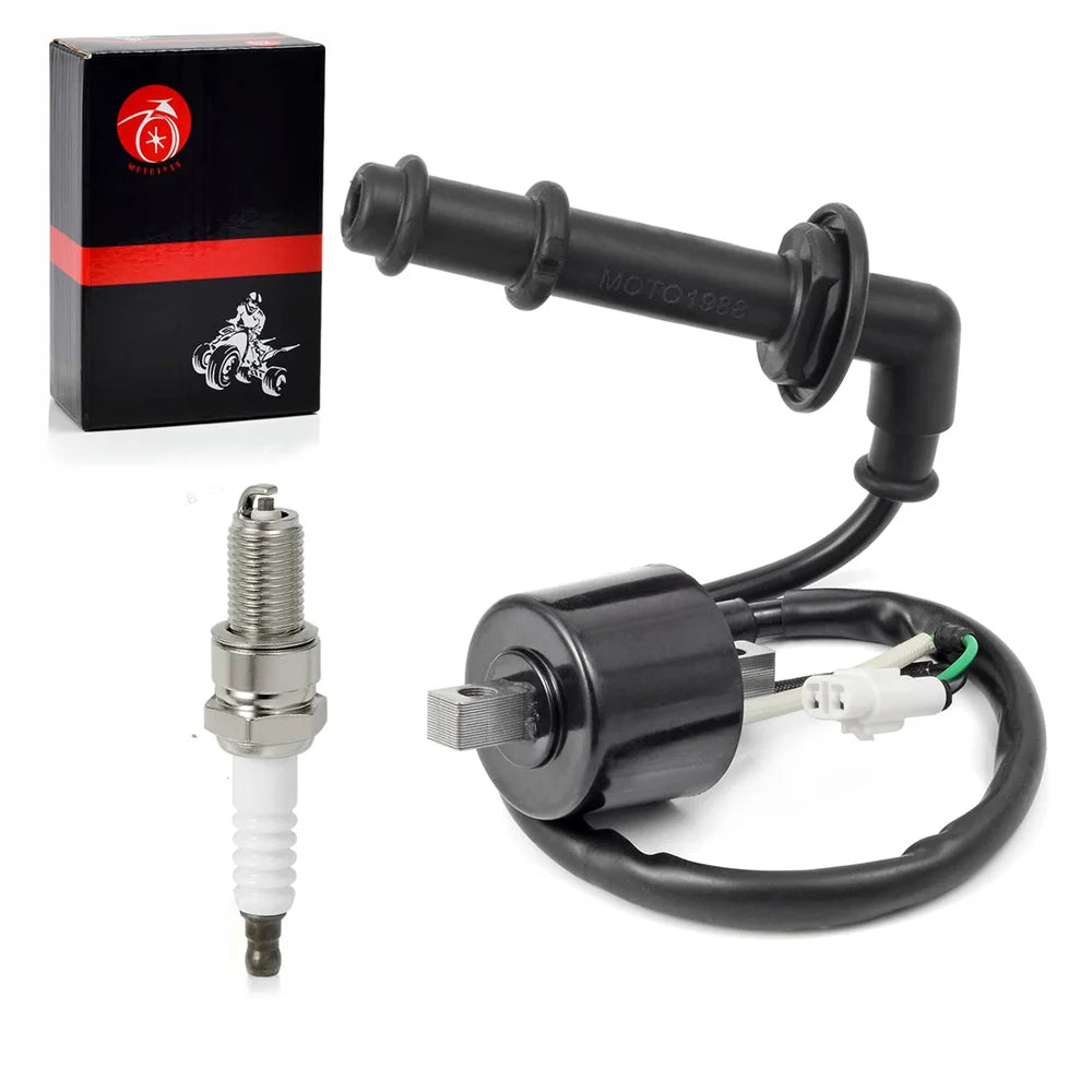 Ignition Coil Pack and Spark Plug Cap for Suzuki Quadracer 450 LTR450 2006-2009 RMZ 450 RM-Z450 2005-2012