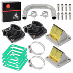 Intake Manifold Boot Reed Valve Intake Tube Kit for Yamaha Banshee 350 YFZ350 29L-14465-00 31K-13565 2GU-13610-01-00