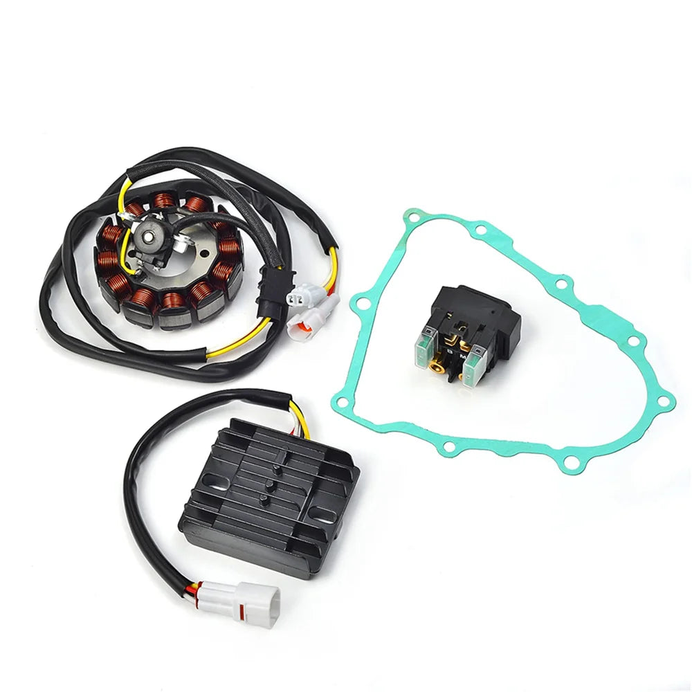 Starter Relay Rectifier Regulator Stator Kit and Gasket for Yamaha YFZ450 2004-2009