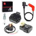 CDI Box Ignition Coil Voltage Regulator Rectifier Relay Kit Honda Recon 250 TRX250 97-19