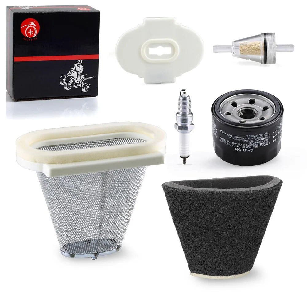 Air Filter, Cage Guide, End Cap, Oil Filter & Spark Plug Kit for Yamaha Raptor 660R YFM660R 2001-2005