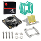Intake Manifold Boot & Billet Aluminum Reed Valve Spacer Kit for Yamaha Blaster 200 YFS200 1988-2006