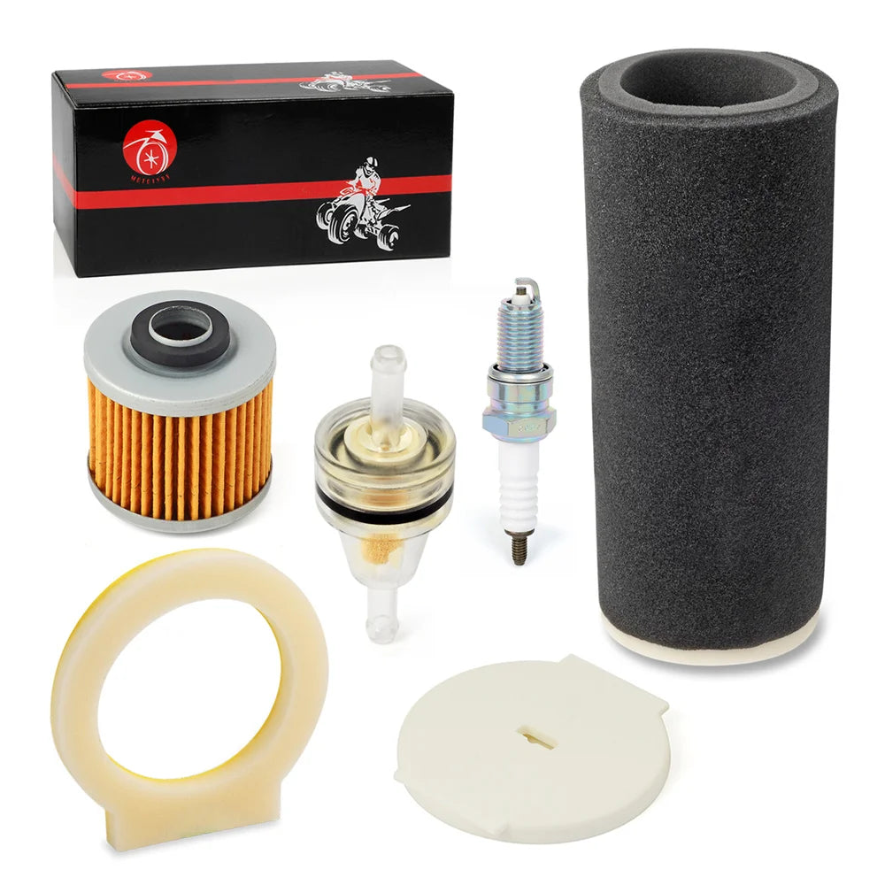 Air Filter Foam End Cap Oil Filter Spark Plug for Yamaha Grizzly 600 1998-2001 1UY-14451-00-00