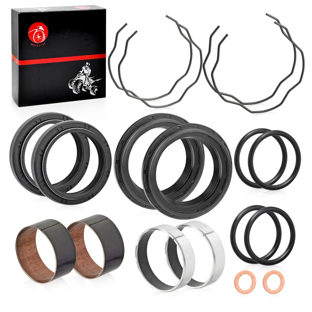 Fork Bushing Dust Oil Seals Kit for Kawasaki Ninja 650 ER650 EN650 EX650 KLR650 EJ800