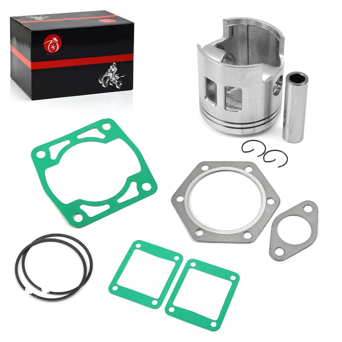 Piston Rings Gasket Kit For EZGO 2 Cycle Gas Golf Cart 1989-1993 3PG Engine 24624-G1 26519-G01