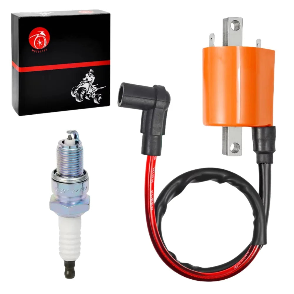 Ignition Coil and Spark Plug for Yamaha Gas Golf Cart G2 G5 G8 G9 G11 G14 1985-1996