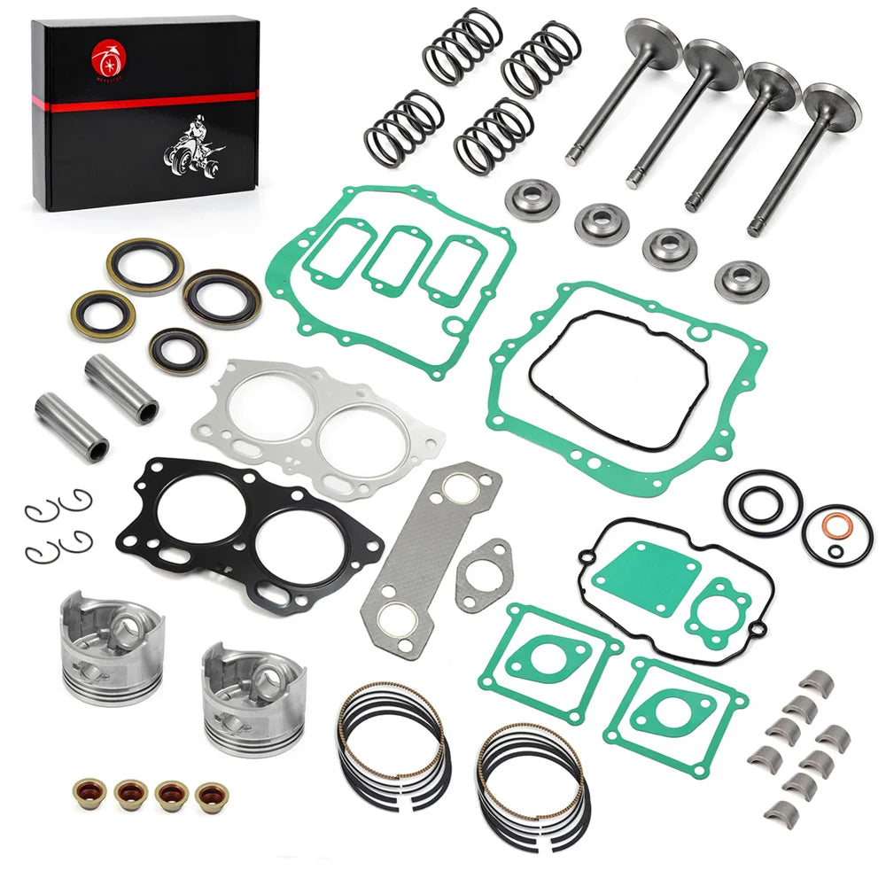 Top End Piston Ring Gasket Seal Valve Set for EZGO 4 Cycle Gas Golf Cart 350cc EH35C 1996-2002
