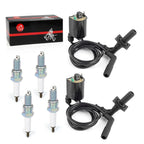 Ignition Coil Pack & Spark Plug + Cap For Honda VT1100 Shadow 1987-2007
