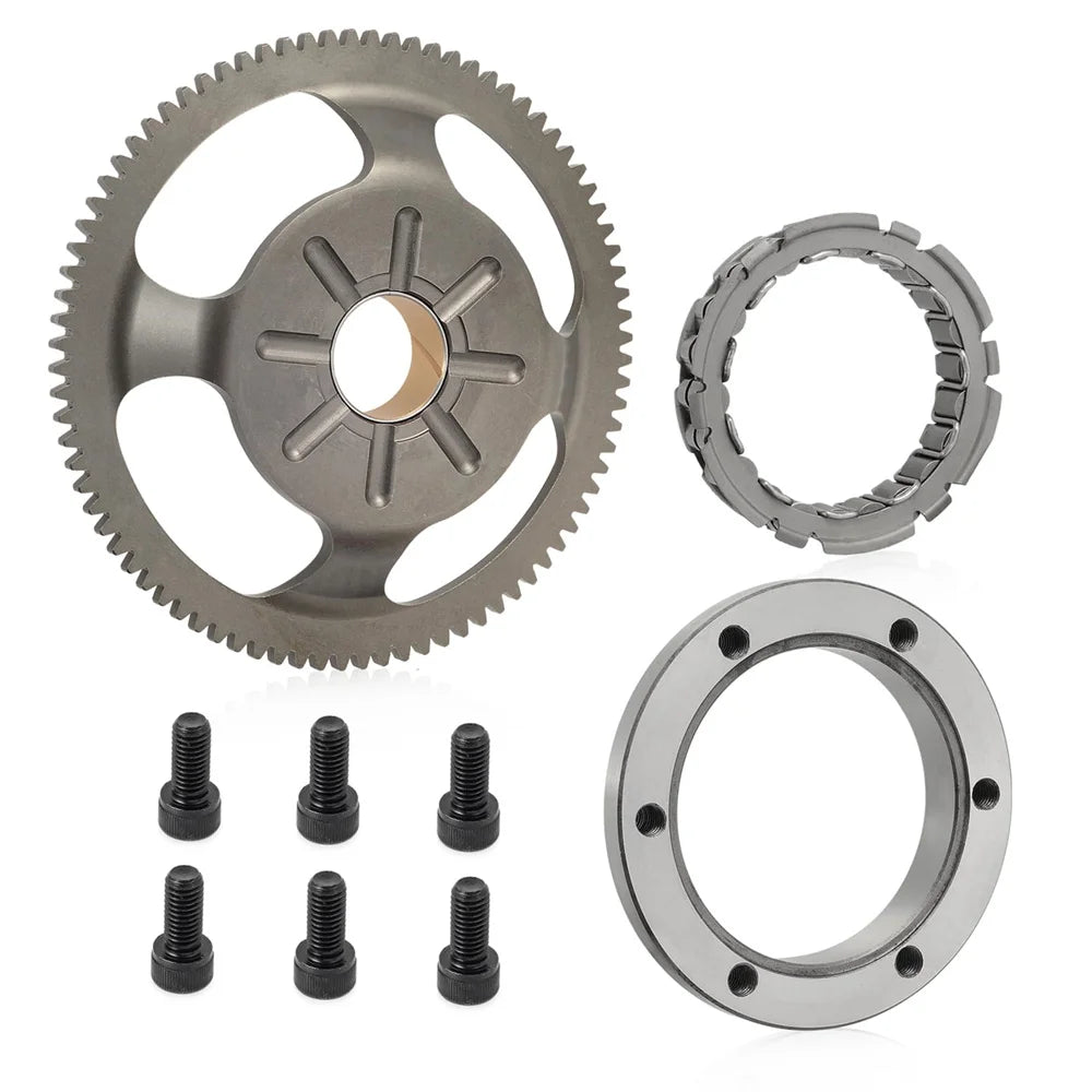 Starter Clutch Kit Idler Gear One Way Bearing for Kawasaki KLR650 1987-2023