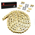 Heavy Duty O-Ring Drive Chain Gold for Yamaha Warrior 350 Raptor 350 700 YFZ450 XT250 XT550 YZ100 Outlaw 450 525