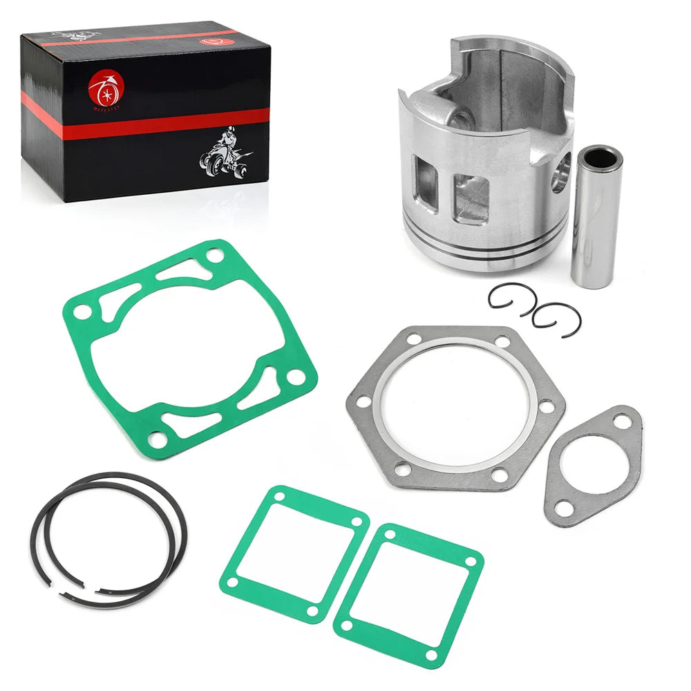 0.25mm Oversize Top End Piston Ring Gasket Rebuild Kit for EZGO 2 Cycle Gas Golf Cart 1989-1993 24514G2 26519G02