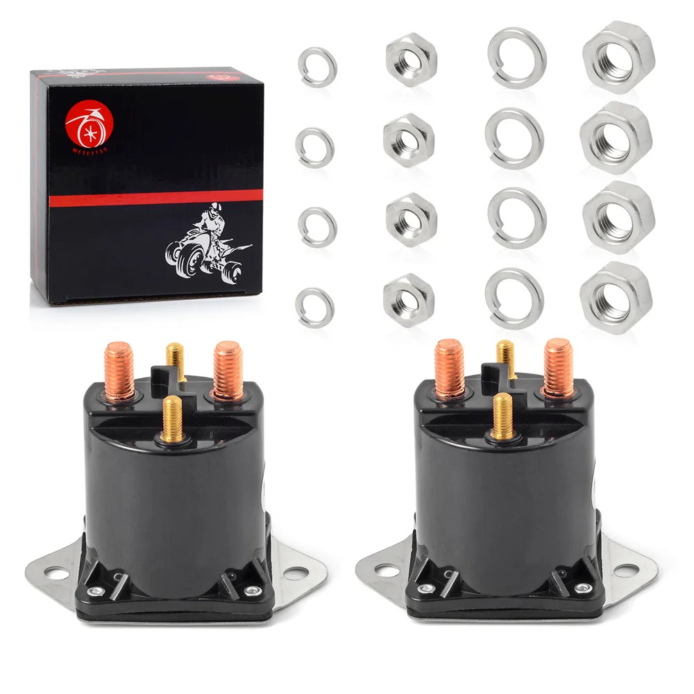 2Pcs 12V 4 Terminal Starter Solenoid Relay for Club Car DS Precedent 1984-up OEM 1013609 1012275