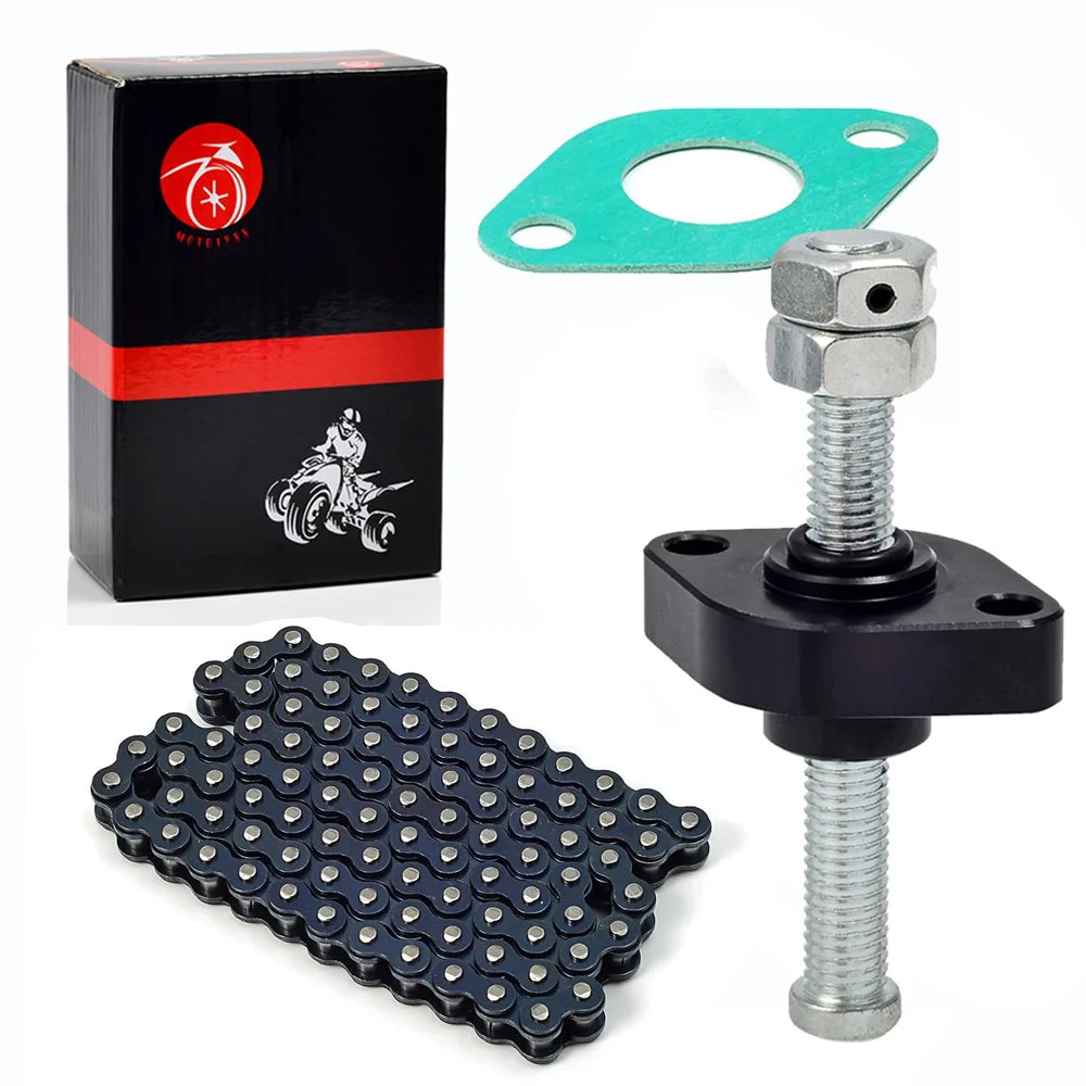 Cam Timing Chain 90L & CNC Manual Tensioner for Yamaha 350cc Models 1987-2013