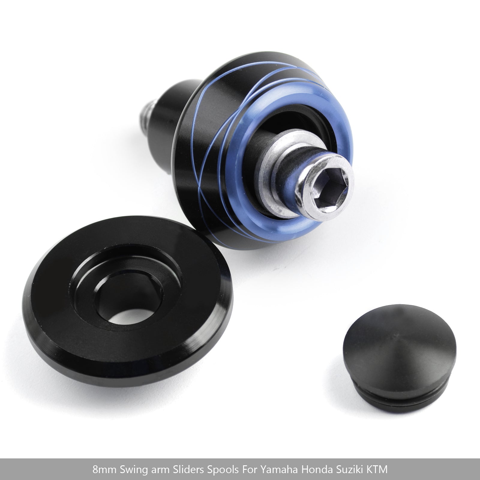 1Pair 8mm CNC Motorcycle Swingarm Spool Sliders For Suzuki Honda Moto