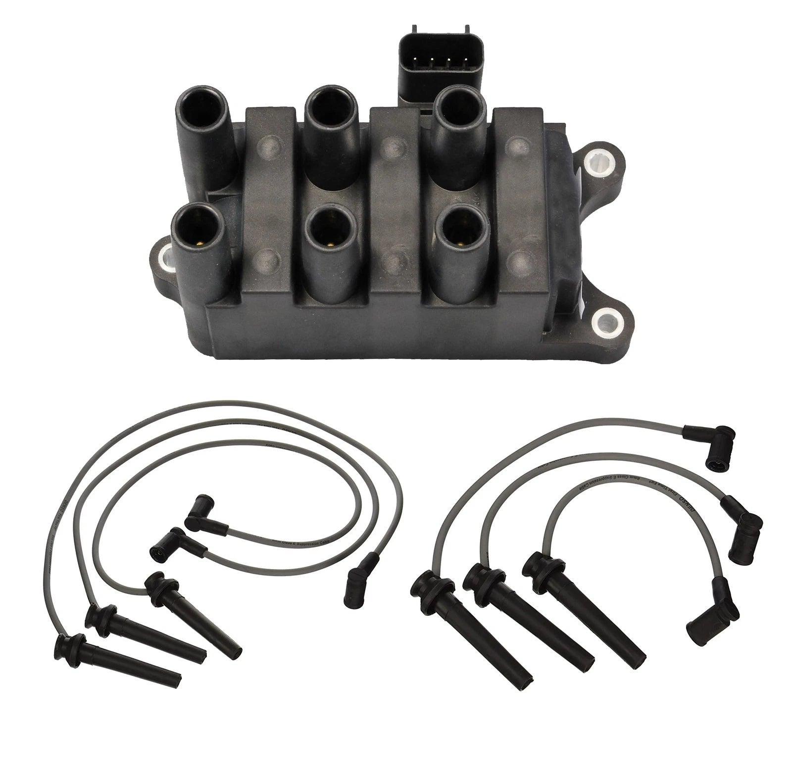 Ignition Coil & Spark Plug Wire Set for Mazda Mercury 2.5L V6 (1994–2002)