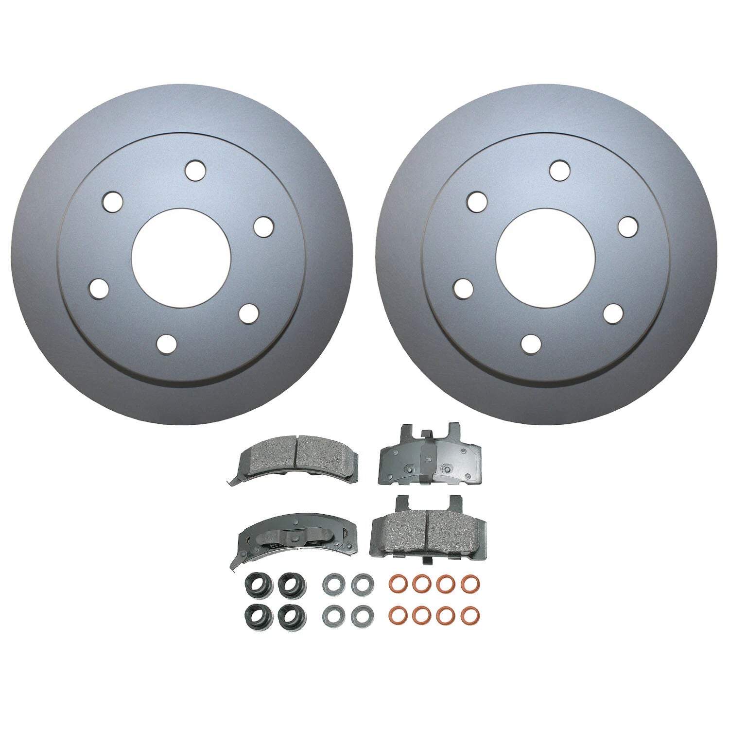 Front Brake Kit 295mm Disc Rotors & Akebono Ceramic Pads for Cadillac Chevy GMC