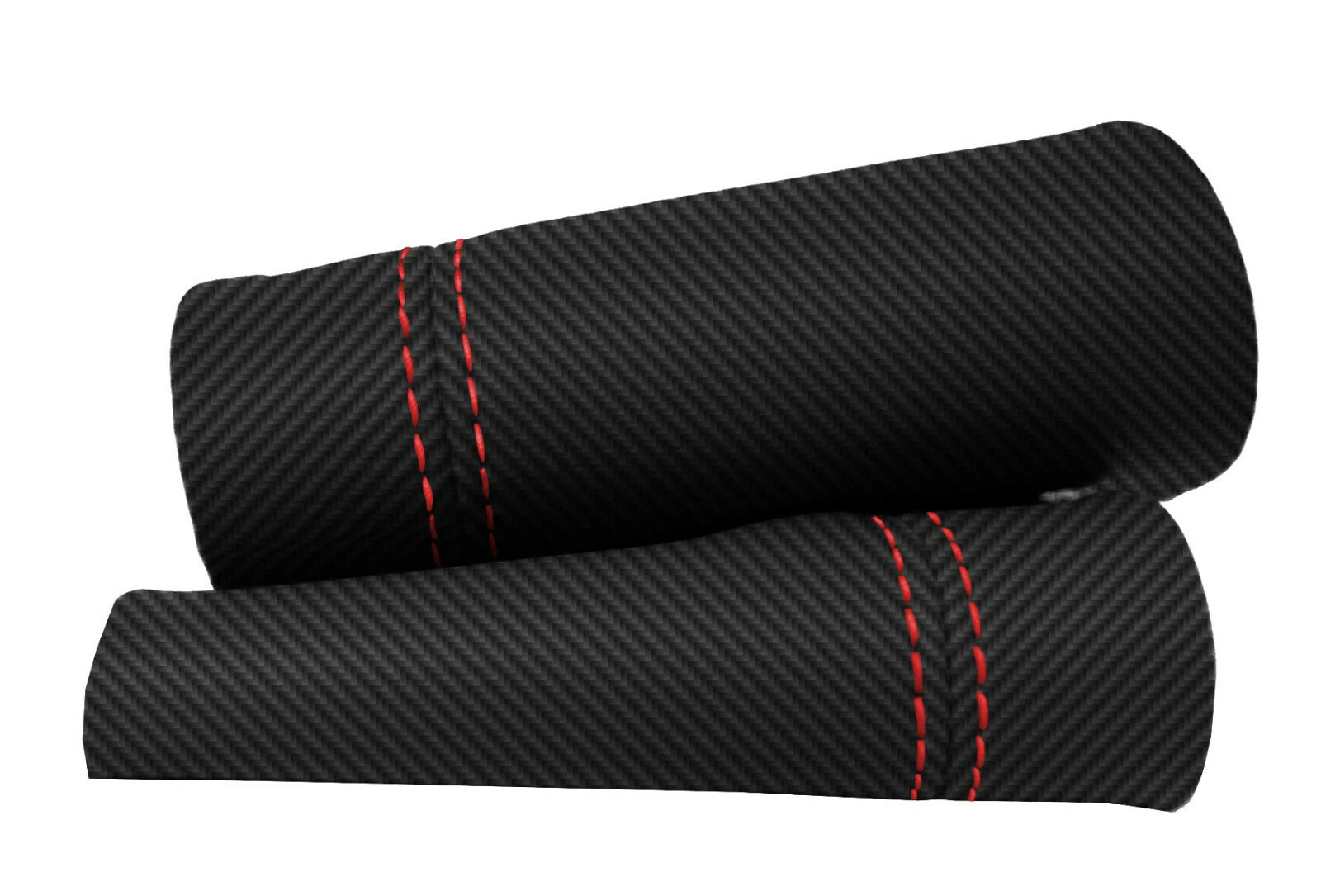 Door Panel Armrest Cover for BMW E65 E66 (2001–2008) Carbon Fiber Red Stitch