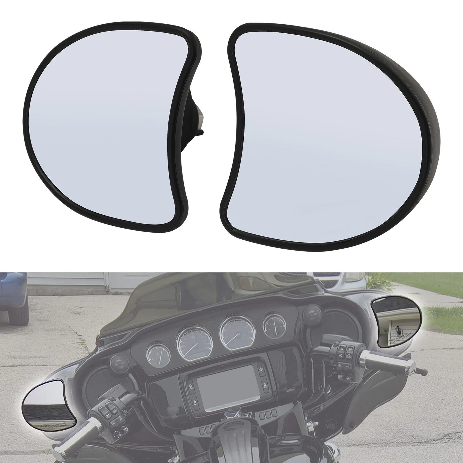 Fairing Mount Rear View Mirrors for Harley Electra Glide (2014–2022)