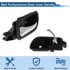 Front Passenger Side Interior Door Handle for Honda Accord (2003–2007) Black Chrome