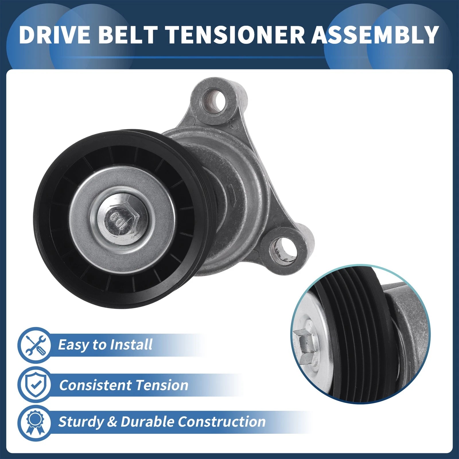 Belt Tensioner for Chevrolet Express 1500 (2009–2014) No. 19193110 Metal