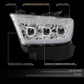 Sequential Tri-Projector Chrome Clear LED Headlight Lamps for Ram 1500 (2019–2024)