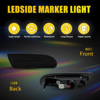 2X Smoked White LED Bumper Side Marker Lights for Mercedes-Benz W220 (2000–2006)
