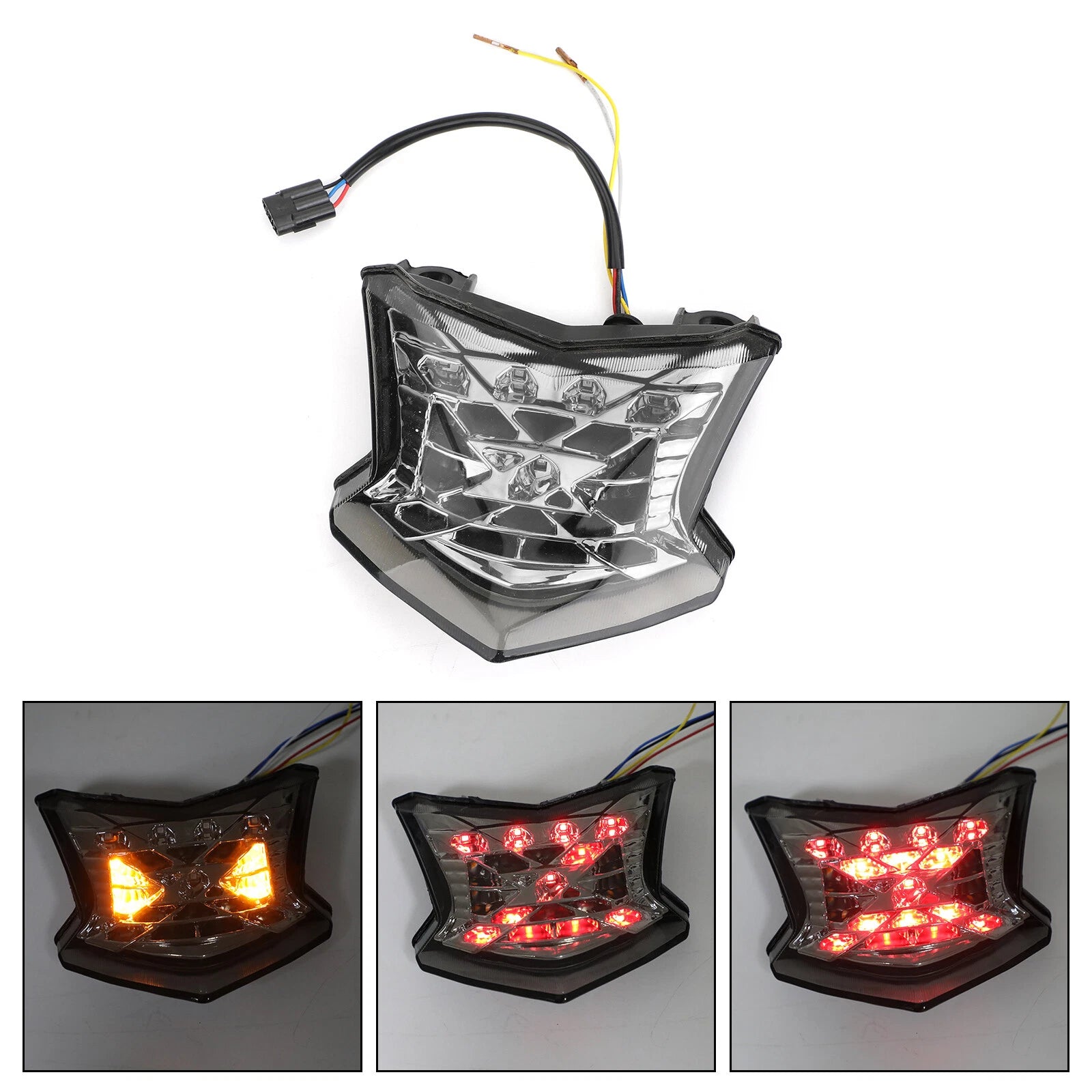LED Brake Turn Signals Taillight for Kawasaki Z650 Ninja 650 Z900 (2017–2024)