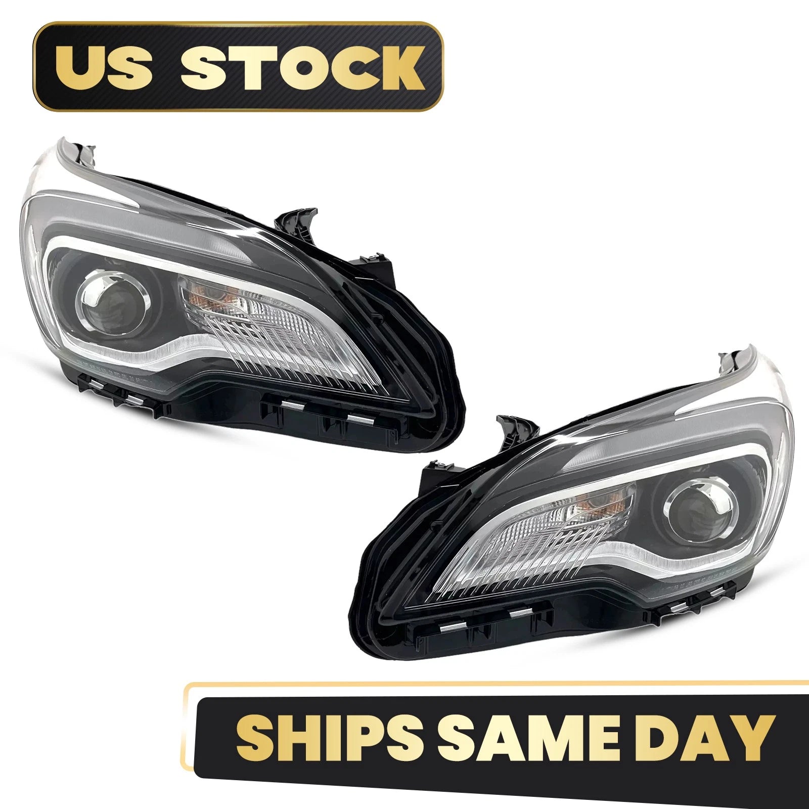 HID Headlight Set for Buick Envision (2016–2018) w/Bulb Ballast AFS Left+Right