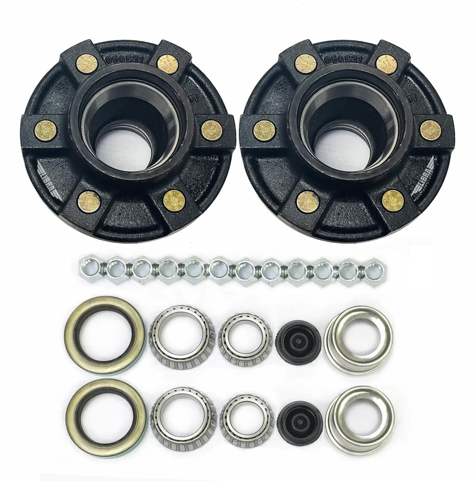 2X Idler Hub Kits 6 Lug 6 on 5.5 for 5200 6000 lbs Axle