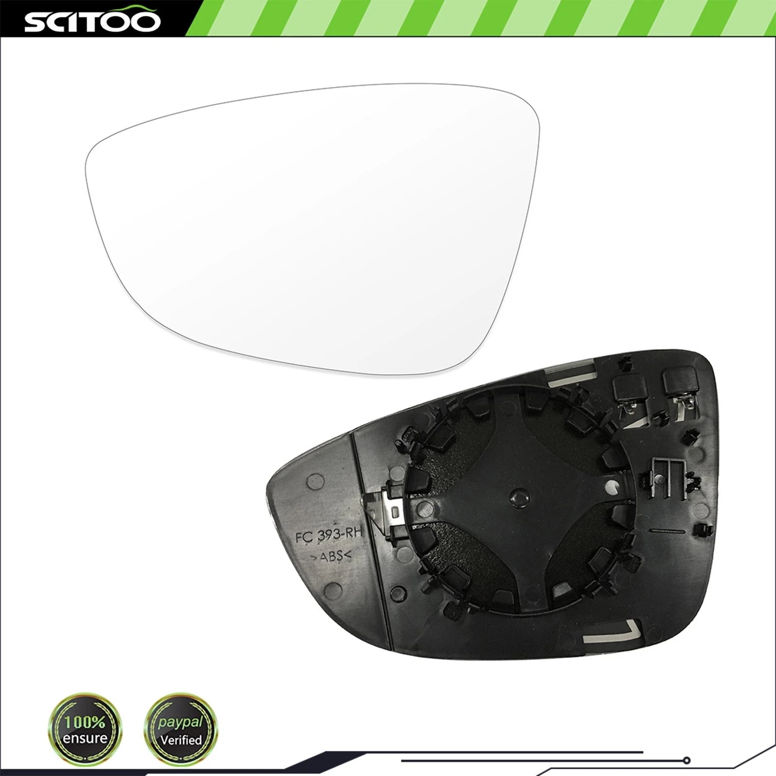 Set of 2 Replacement Heat View Mirror Glass for VW Passat (2012–2012)