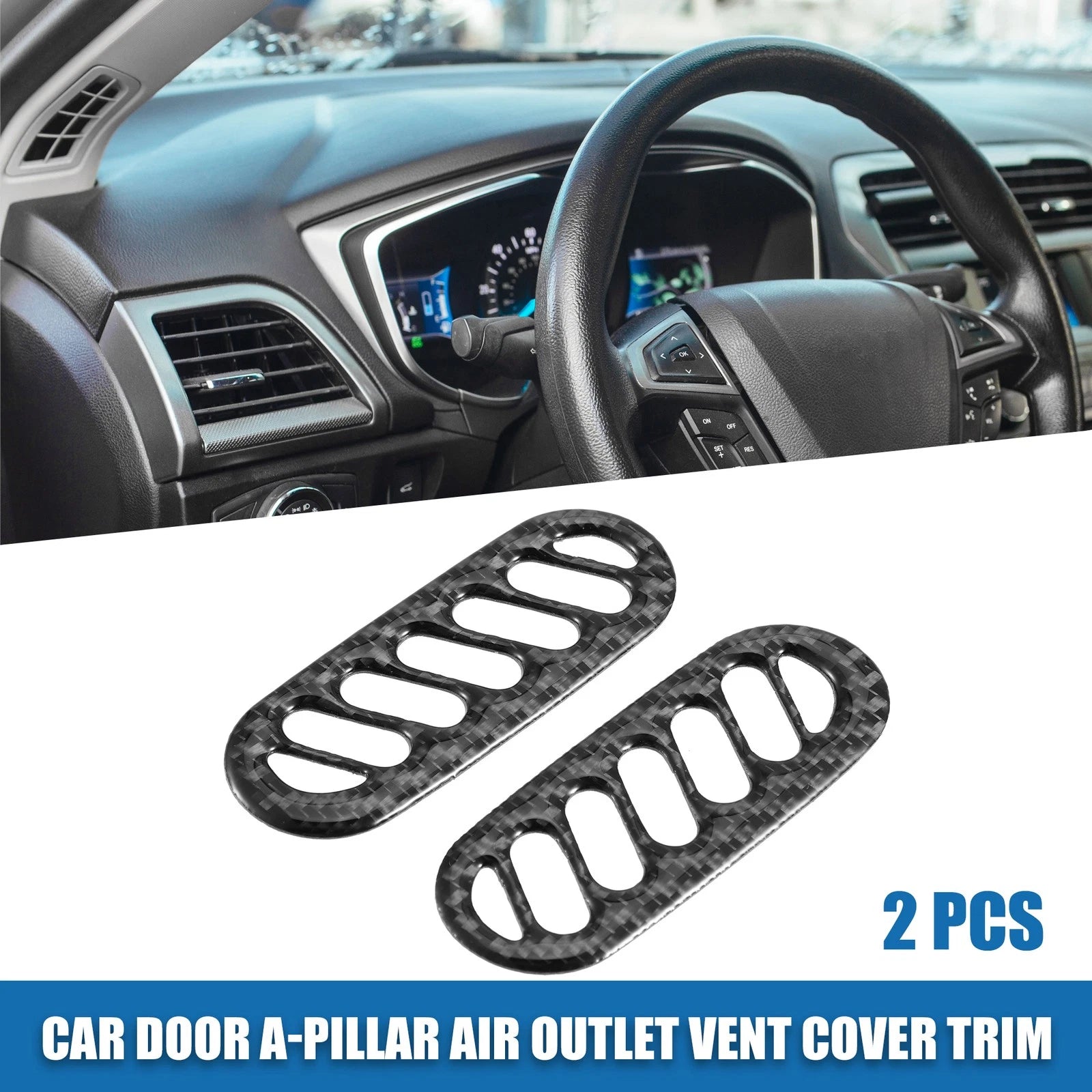 Set of 2 A-Pillar Air Outlet Vent Covers for Chevy Corvette C5 (1997–2004) 718844597890