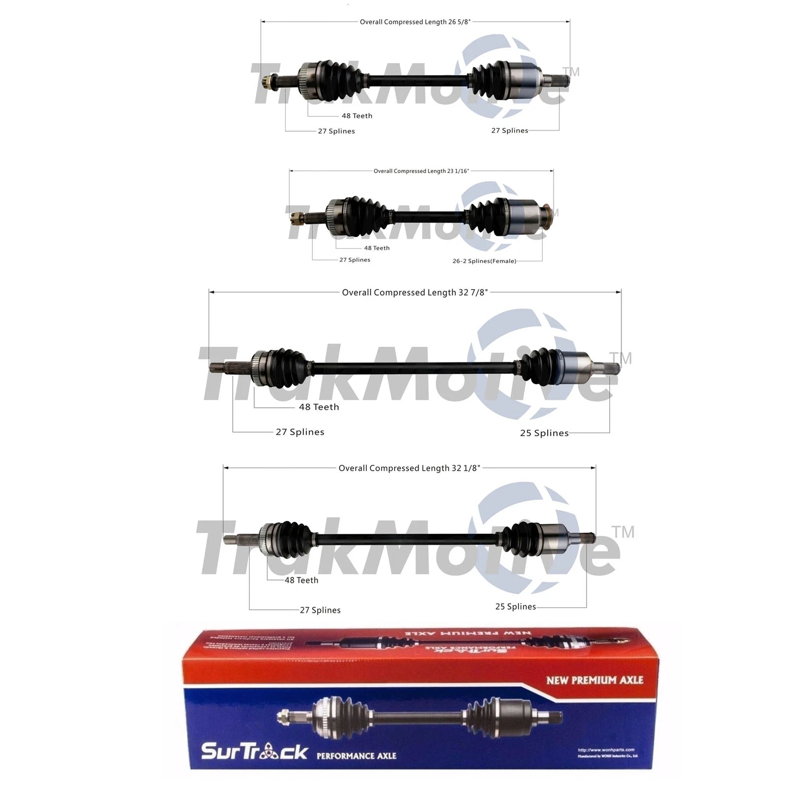 Set of 2 CV Axle Shafts for Kia Sportage 2.4 L4 (2011–2016)