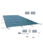 Safety Pool Cover for 12x24 Ft Rectangle Pools (Green)
